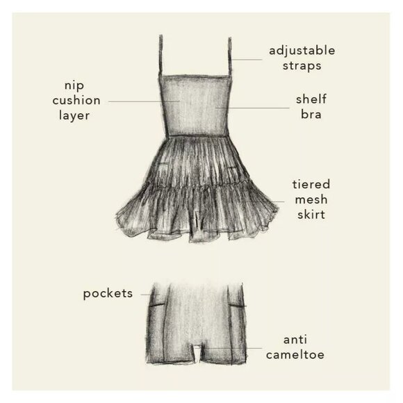 Blogilates Women's Ballerina Active Dress, Light Purple, XL - Picture 6 of 7